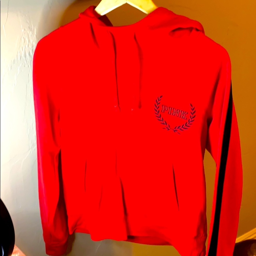 RED HOODIE BY Pink from Victoria Secret.